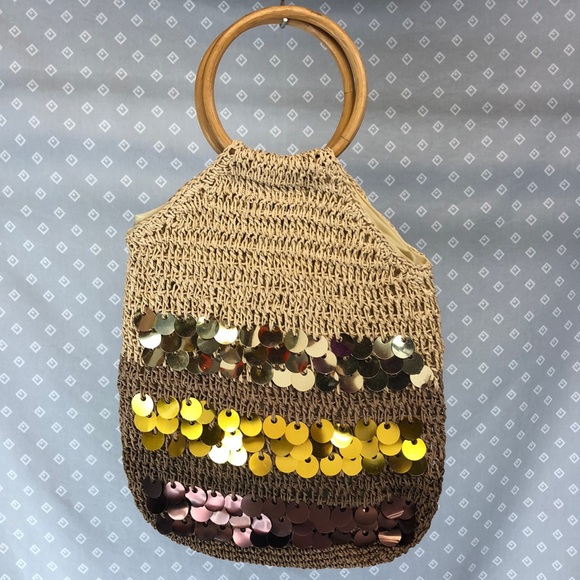 GaBaangs Macrame Sequin Bag Purse - Picture 1 of 7